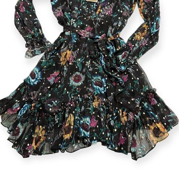 Ulla Johnson Anais Dress in Black Iris,   Size 0, ‎ Silk  New with tags - Picture 11 of 16